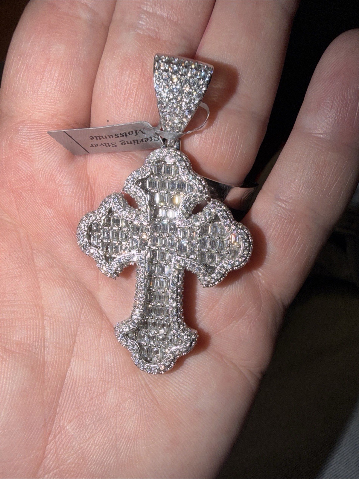 Cross Pendant iced out - image 4