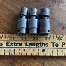 Mac Tools USA XUP6 14MMR 12MM 10MM 3/8" Drive 6pt Point Swivel Impact Sockets