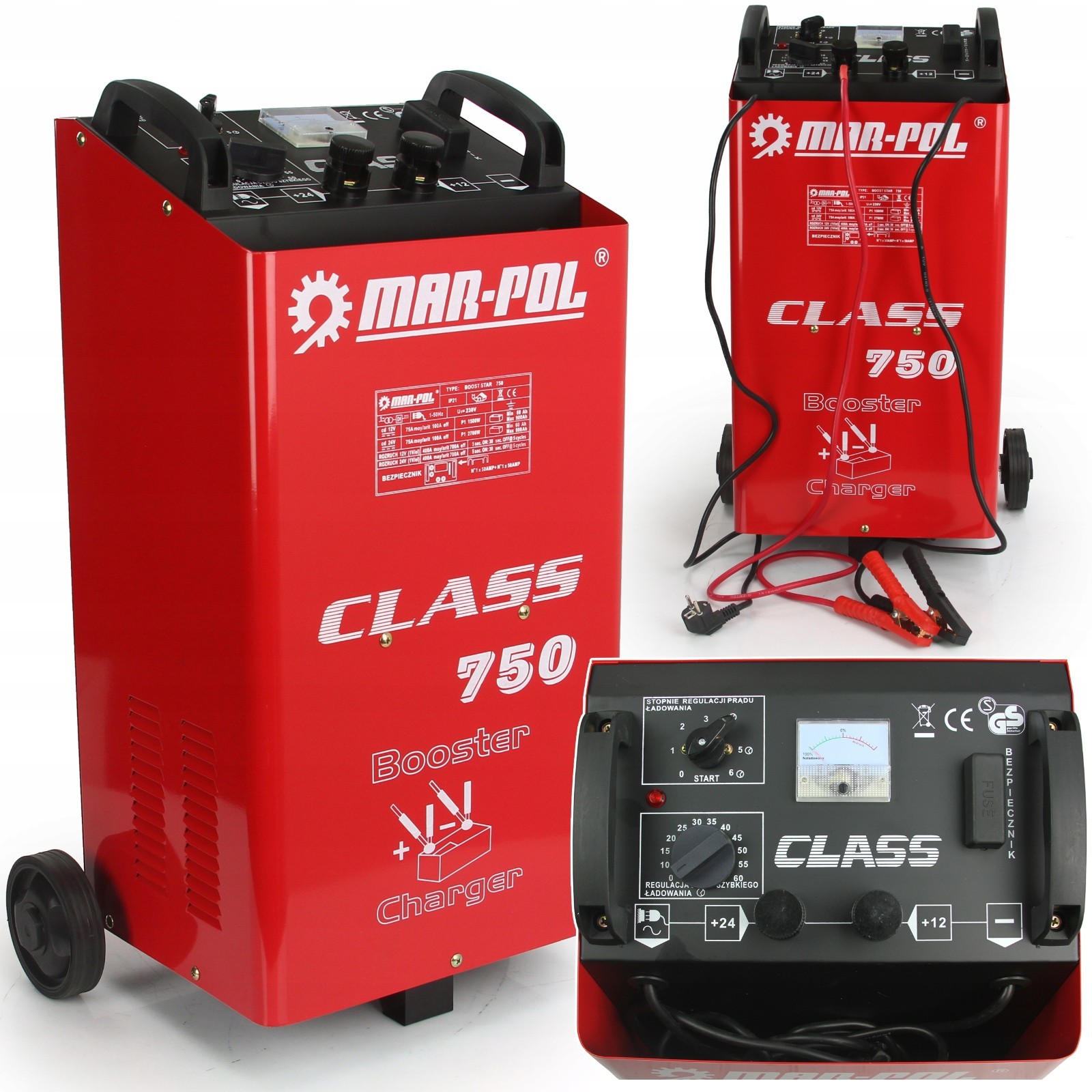 Chargeur demarreur 12V 24V Mar-Pol CLASS 750 pour batterie de camion