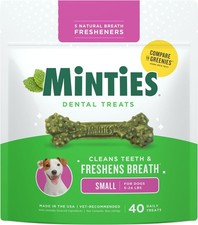Dog Dental Treats - Small Size, 40 Count for Oral Health Fresh Breath
