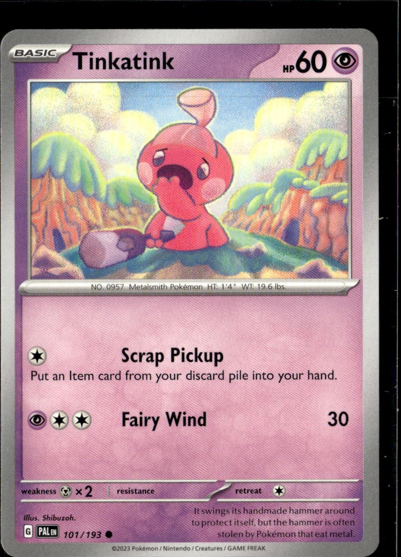 Pokemon Tinkatink 101/193 Paldea Evolved Non Holo Common 5 Card Lot LP