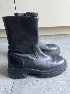 Bronx schwarze Leder Stiefeletten Gr 40