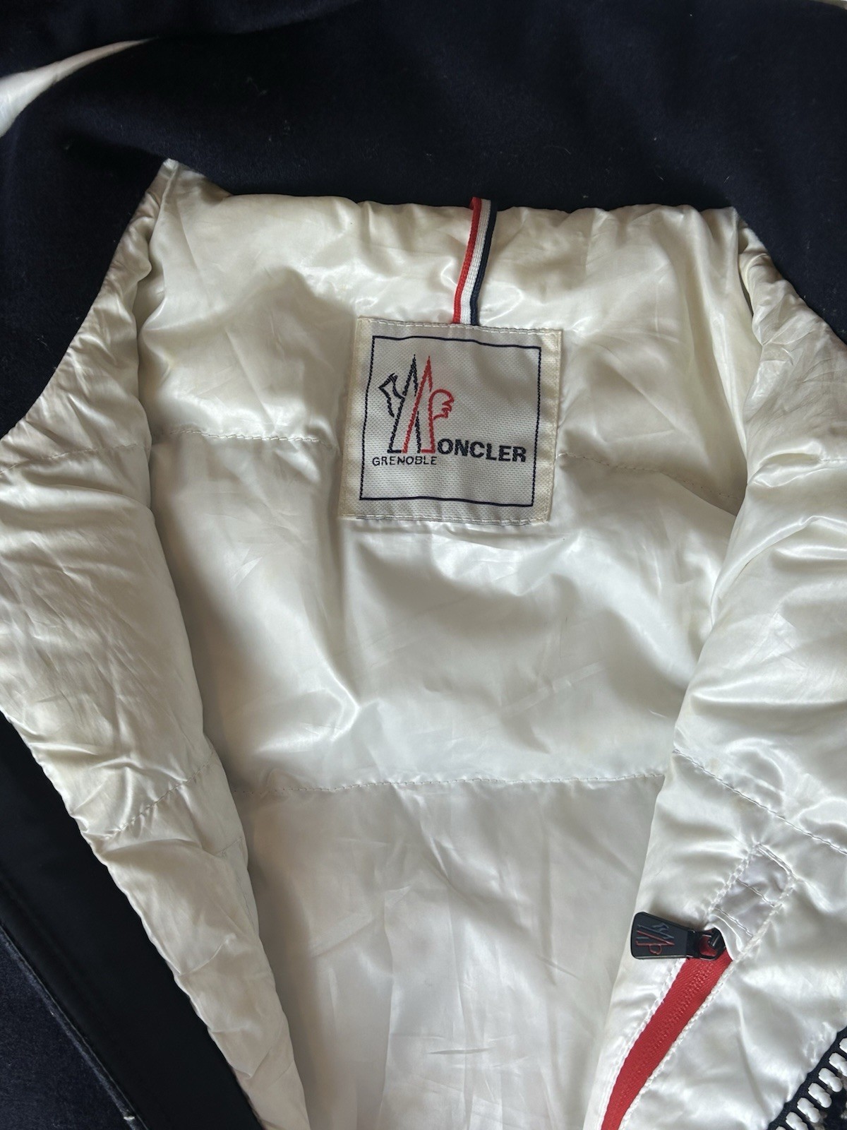 MONCLER Grenoble Jeremie Giubbotto Women's Down Wool Jacket Navy Size 36 thumbnail 9