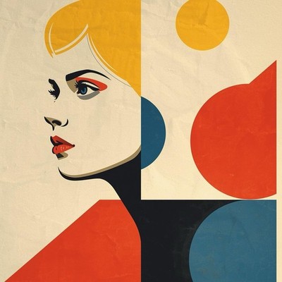 Frau Bauhaus De Stijl Konstruktivismus Poster Kunstdruck Kunst Art