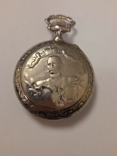 Patriotische D.Kurz GENEVE schwere Taschenuhr mit Bildnis - Kaiser ?