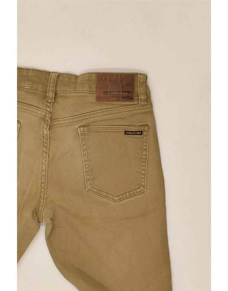 VOLCOM Girls Straight Jeans 13-14 Years W27 L27 Khaki Cotton NT06 - Image 4 of 4