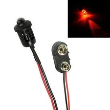Flashing Red Car Dummy Fake Alarm LED + PP3 Connector 12V
