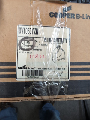 Cooper B-Line Vibraclamp 3/8'' Copper 1/2'' OD  BVT050YZN (Box Of 50)
