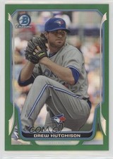 2014 Bowman Chrome Green Refractor 44/75 Drew Hutchison #217 1s7