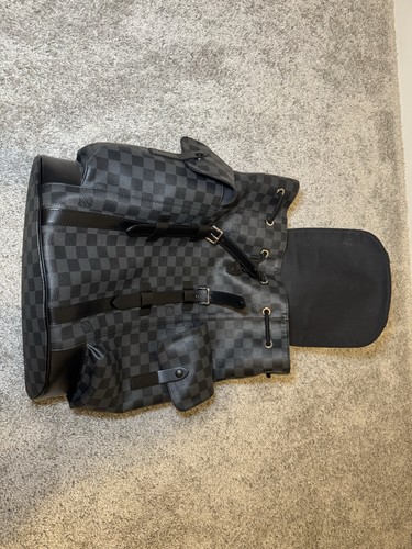Louis Vuitton Christopher Damier Graphite PM Black Backpack (Used)