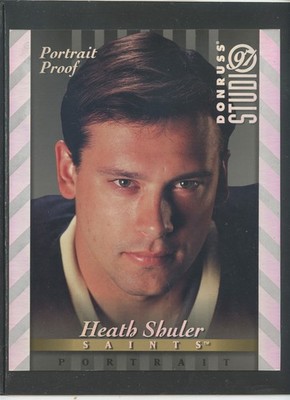 1997 DONRUSS STUDIO FOOTBALL HEATH SHULER PORTRAIT PROOF - SILVER