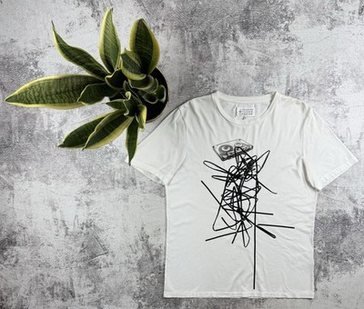 Maison Margiela AW16 Herren Large weiß Designer Baumwolle Band T-Shirt Tee Je...