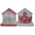 Vintage Shawnee Pottery Lovebirds Blue Birds Wall Pockets Planter Vase USA