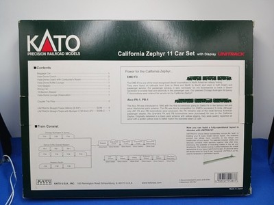 KATO USA 106-055 California Zephyr 11 Car Set Near Mint JAPAN | eBay