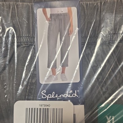 NWT Splendid Women's Black Cropped Pants Regular Size XL New With Tags