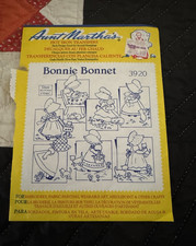 Aunt Martha's Hot Iron Transfers 3920 Bonnie Bonnet People Theme Iron-On