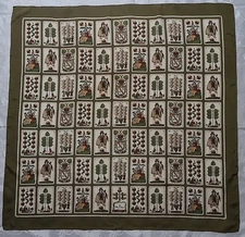 SCARF VINTAGE AUTHENTIC ETIENNE AIGNER ASTROLOGY ART TAROT CARTE SILK 35" SQUARE