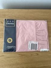 Vintage Dorma Rose Pink Frilled Pillowcase. 48cm X 76cm New