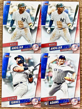 2019 Topps Finest New York Yankees, Miguel Andujar Gleyber Torres Chance Adams
