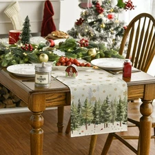 Holiday Cardinals Snowflakes Christmas Winter Table Runner 13 X 72 Inch