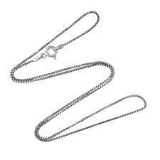 Vintage Italian Milor Sterling Silver 925 Box Link Chain Necklace 18"