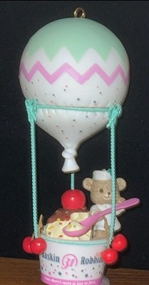 Vintage 1992 Enesco Baskin Robbins 'Sundae Ride' Christmas Ornament #2 in Series