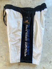 U.S. Polo Assn NWT Men's White Side Striped Lined Swim Trunks Elastic Waist XL