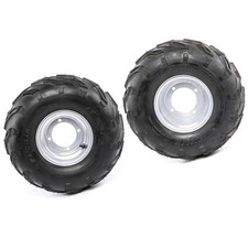 16x8-7 Go Kart Wheels And Tires 4 Lug Rims 110mm Bolt Spacing Atv 2 Pack