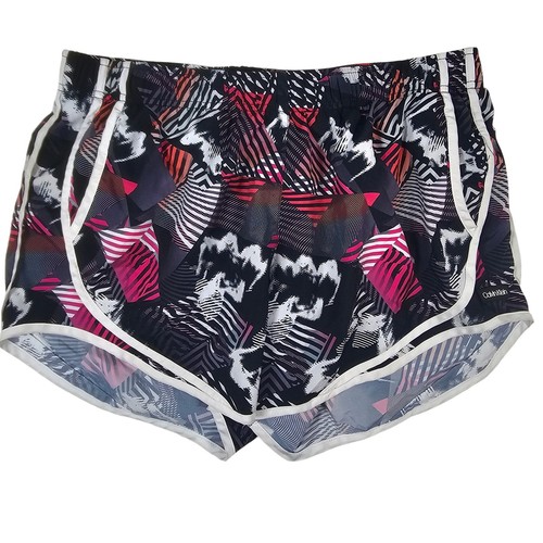 Calvin Klein Performance Damen Large Laufshorts Abstract Print Schwarz Pink - Bild 1 von 8