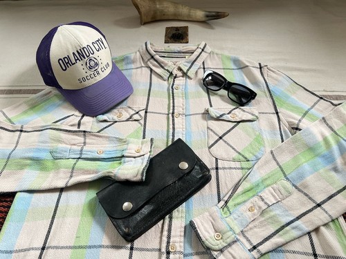 Levi's LVC Shorthorn Shirt XL Sanforized Vintage Clothing Flannel Check Work 48" - Imagen 14 de 16