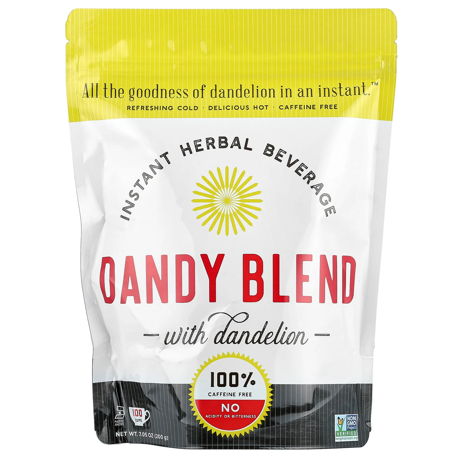 Dandy Blend, Быстрорастворимый травяной напиток с одуванчиком, без кофеина, 7,05 унции