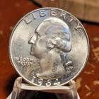 1964 D Washington Quarter BU Uncirculated Mint State 90% Silver 25c US Coin