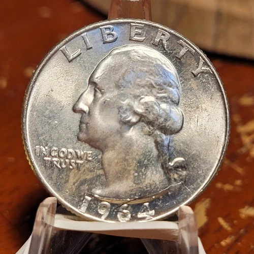 1964 D Washington Quarter BU Uncirculated Mint State 90% Silver 25c US Coin