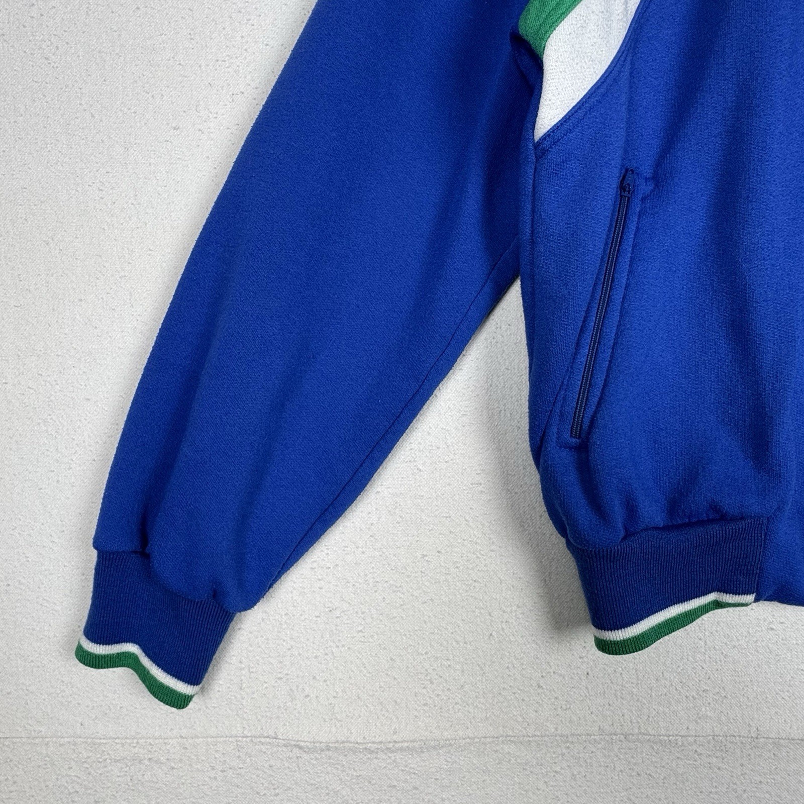Giacca vintage Pony Track uomo piccola retrò righe colorblock felpa full zip Y2K