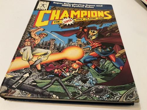 CHAMPIONS 4th Edition "Super Role-Playing Game" HC Game Guide 1989 Hero Games