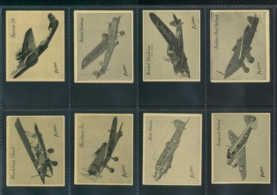 Barratt & Co FLUGZEUG LACKIERT x 29 verschiedene Karten SPITFIRE etc 1941 sehr guter Zustand