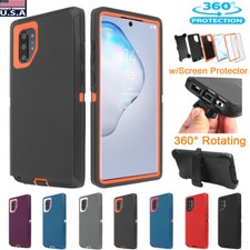 For Samsung Galaxy Note 10 Armor Shockproof Heavy Duty Case Cover Belt Clip