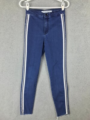 Zara Trafaluc Womens High Rise Skinny Ankle Stretch Bluer Jeans Size 6 26x28