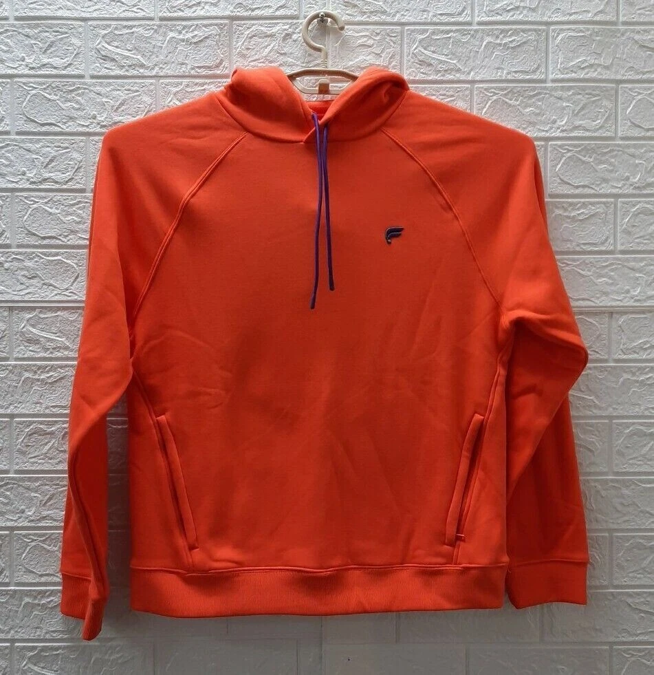 New Fabletics The Go To Pullover Hoodie Size Small Men's Bright Orange NWT