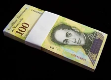 50 x Venezuela 100000 (100,000)Bolivares, 2017,P-,about UNC banknotes-1/2 bundle