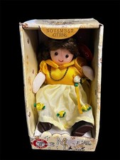 Vtg 2002 Musical Birthstone Doll November 6 -7 tall by Novelty Inc. NWB