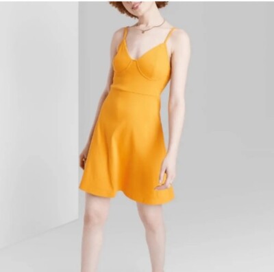Women's Knit Skater Dress - Wild Fable Yellow Gold Small | eBay Women's Knit Skater Dress - Wild Fable Yellow Gold Small | eBay
