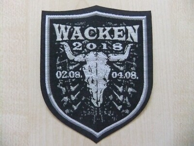 Wacken 2018 Logo Aufnäher Patch Iron Maiden Scorpions Pantera Doro Helloween