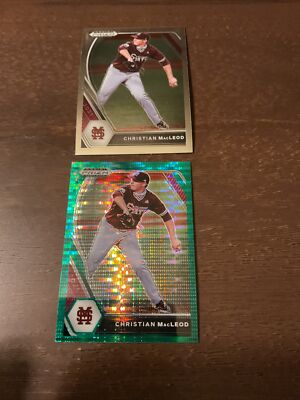 2021 Panini Prizm Draft Pick Tigers Prospect Christian MacLeod Common/Pulsar 
