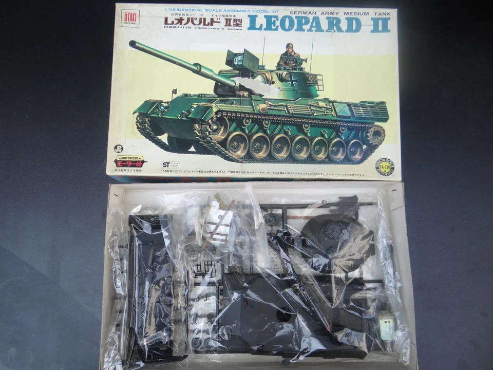 Leopard 2 Motorized Deutsch Militär Panzer Vintage Modell Bausatz 1:48 Otaki NEU - Bild 4 von 4