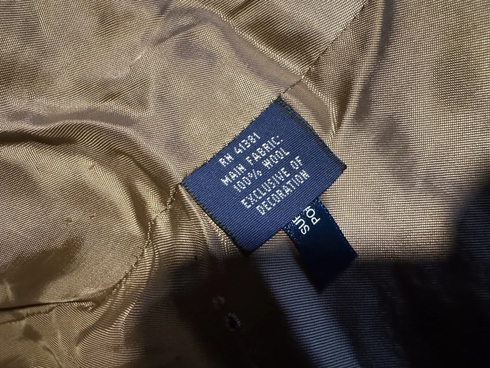 $598 Ralph Lauren 4 X-Small коричневый клетку блейзер куртка Tweed Polo RRL пальто регби - Изображение 3 из 4