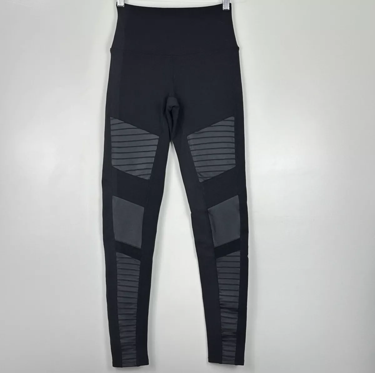 Alo Yoga High-Waist Mesh Black Moto Leggings Size XS