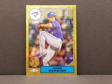 2022 Topps T87C2-96 Jose Berrios, Jays - 1987 Chrome Mojo Box Topper SP, Rare