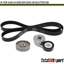 3x Serpentine Belt Drive Component Kit for Audi A4 A4 Quattro A5 10-12 Q5 11-12