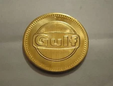 VINTAGE GULF TOKEN / COIN - FREE CAR WASH / NO CASH VALUE ADVERTISING PROMO